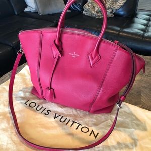 Authentic Louis Vuitton Soft Lockit MM Framboise